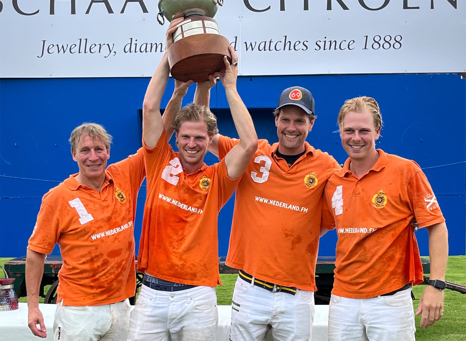 NKPolo_winners_2025 NEDERLAND.FM polo team wins the NK POLO 2025 ! Congratulations Jim Souren, Rainier and Alexander Beyleveldt and Aki van Andel.